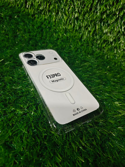 Oppo F33 Pro 5G Anti Yellow Premium Magsafe Crystal Clear Hard Plastic Back Cover Case