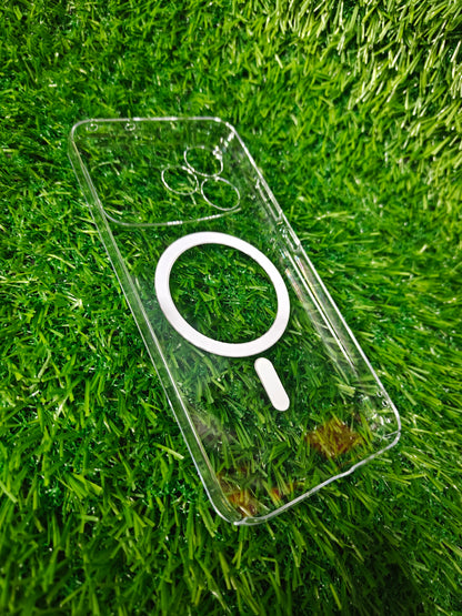 Oppo F33 Pro 5G Anti Yellow Premium Magsafe Crystal Clear Hard Plastic Back Cover Case