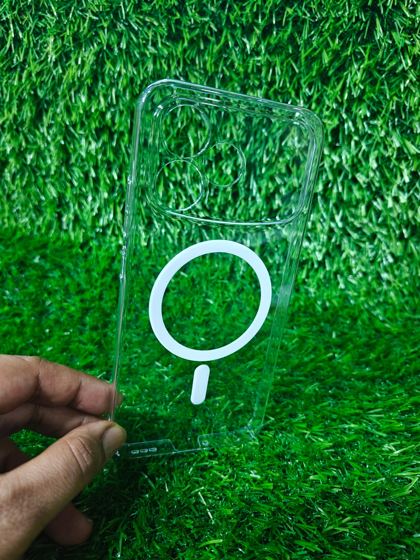 Oppo F33 Pro 5G Anti Yellow Premium Magsafe Crystal Clear Hard Plastic Back Cover Case
