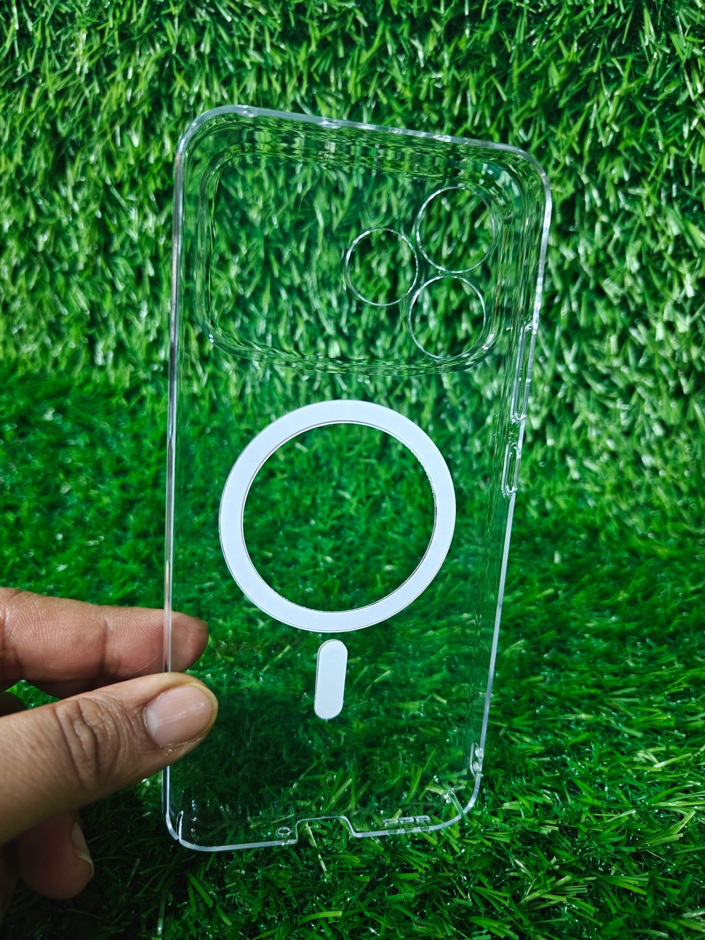 Oppo F33 Pro 5G Anti Yellow Premium Magsafe Crystal Clear Hard Plastic Back Cover Case