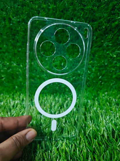 Vivo X200T 5G Anti Yellow Premium Quality Magsafe Crystal Clear Hard Plastic Back Cover Case