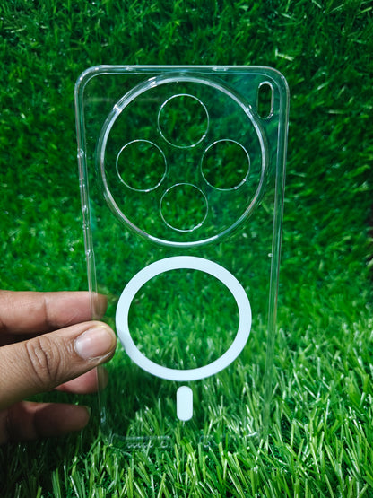 Vivo X200T 5G Anti Yellow Premium Quality Magsafe Crystal Clear Hard Plastic Back Cover Case