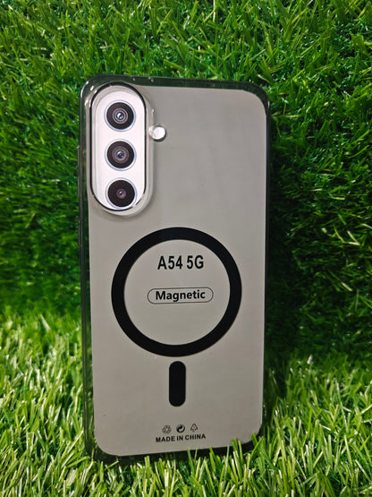 Samsung Galaxy A54 5G Anti Yellow Premium Quality Magsafe Crystal Clear Hard Plastic Back Cover Case