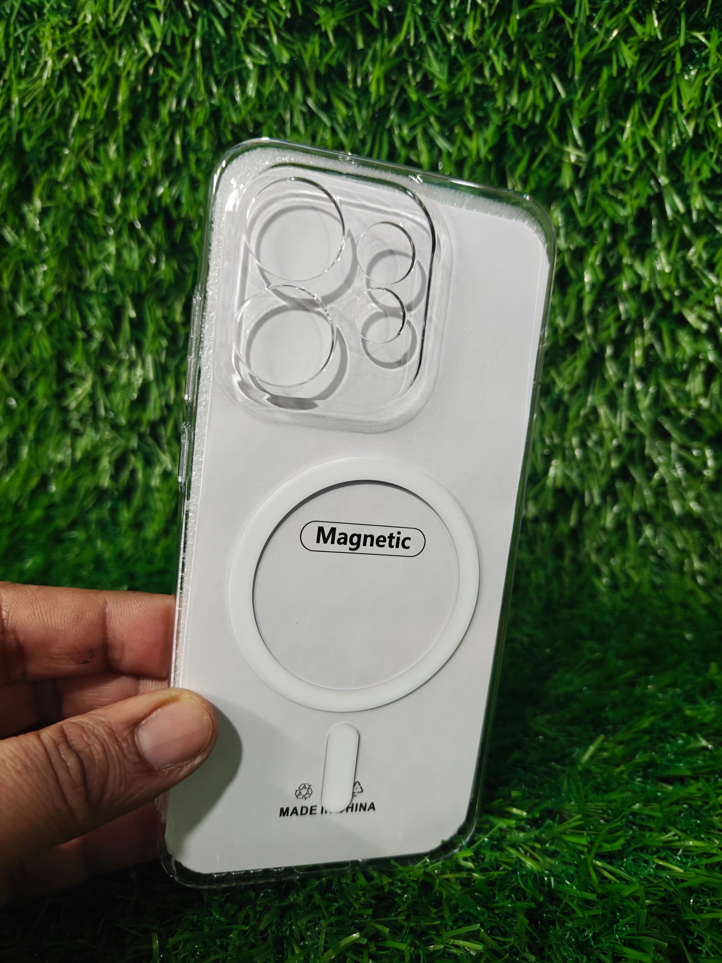 Oppo Reno 16 5G / Oppo Reno16 5G Anti Yellow Premium Quality Magsafe Crystal Clear Hard Plastic Back Cover Case
