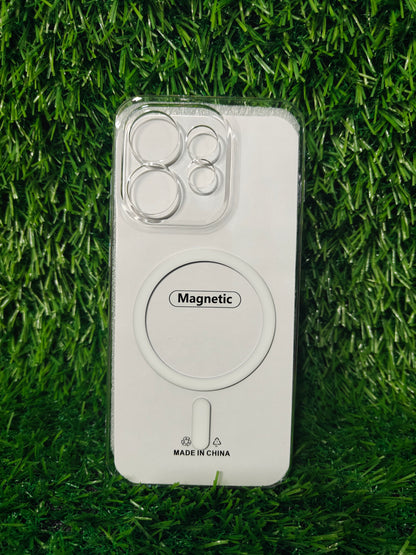 Oppo Reno 16 5G / Oppo Reno16 5G Anti Yellow Premium Quality Magsafe Crystal Clear Hard Plastic Back Cover Case