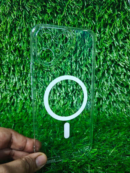 Tecno Pova Curve 2 / Pova Curve2 5G Anti Yellow Premium Quality Magsafe Crystal Clear Hard Plastic Back Cover Case