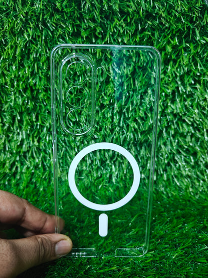OnePlus Nord Ce6 Lite 5G Anti Yellow Premium Quality Magsafe Crystal Clear Hard Plastic Back Cover Case
