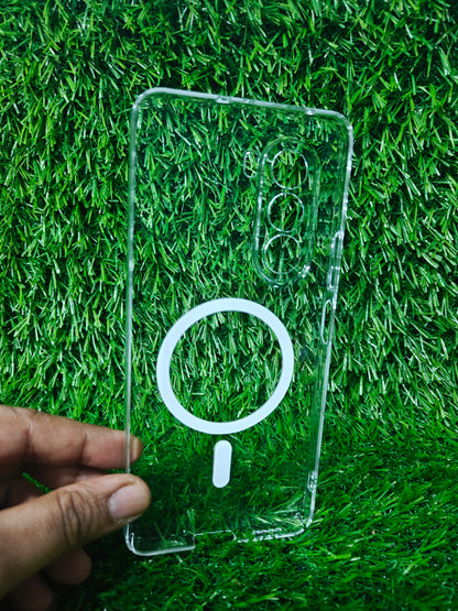 OnePlus Nord Ce6 Lite 5G Anti Yellow Premium Quality Magsafe Crystal Clear Hard Plastic Back Cover Case