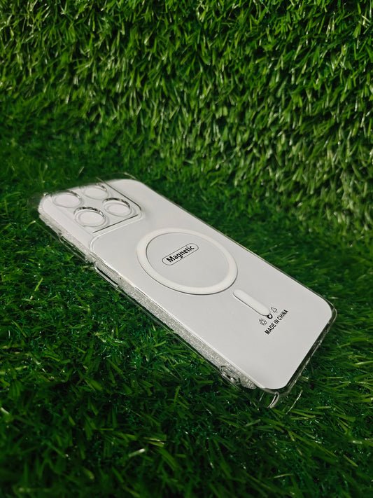 Motorola Moto G37 5G Anti Yellow Premium Quality Magsafe Crystal Clear Hard Plastic Back Cover Case