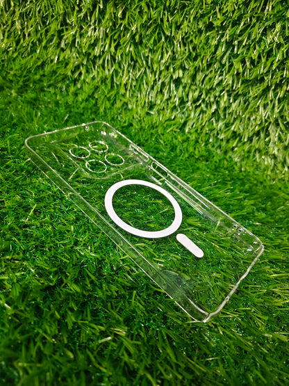 Motorola Moto G37 5G Anti Yellow Premium Quality Magsafe Crystal Clear Hard Plastic Back Cover Case