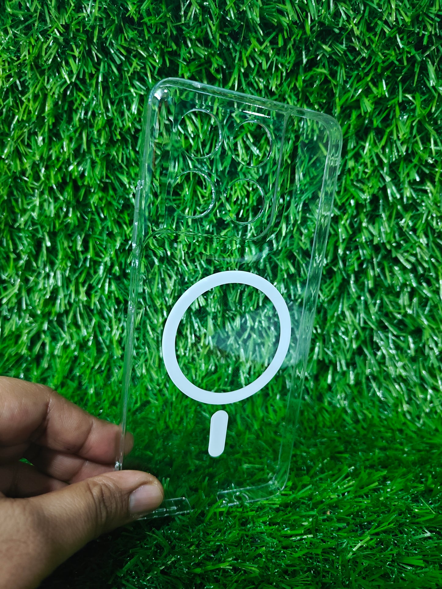 Motorola Moto G37 5G Anti Yellow Premium Quality Magsafe Crystal Clear Hard Plastic Back Cover Case