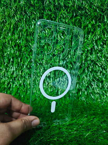 Motorola Moto G37 5G Anti Yellow Premium Quality Magsafe Crystal Clear Hard Plastic Back Cover Case