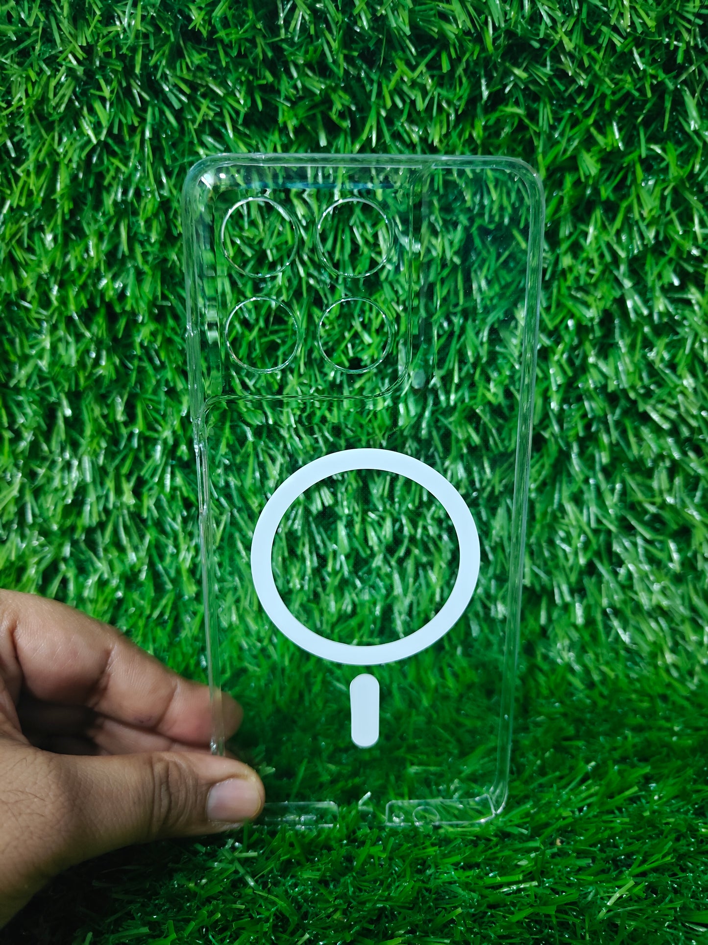 Motorola Moto G37 5G Anti Yellow Premium Quality Magsafe Crystal Clear Hard Plastic Back Cover Case
