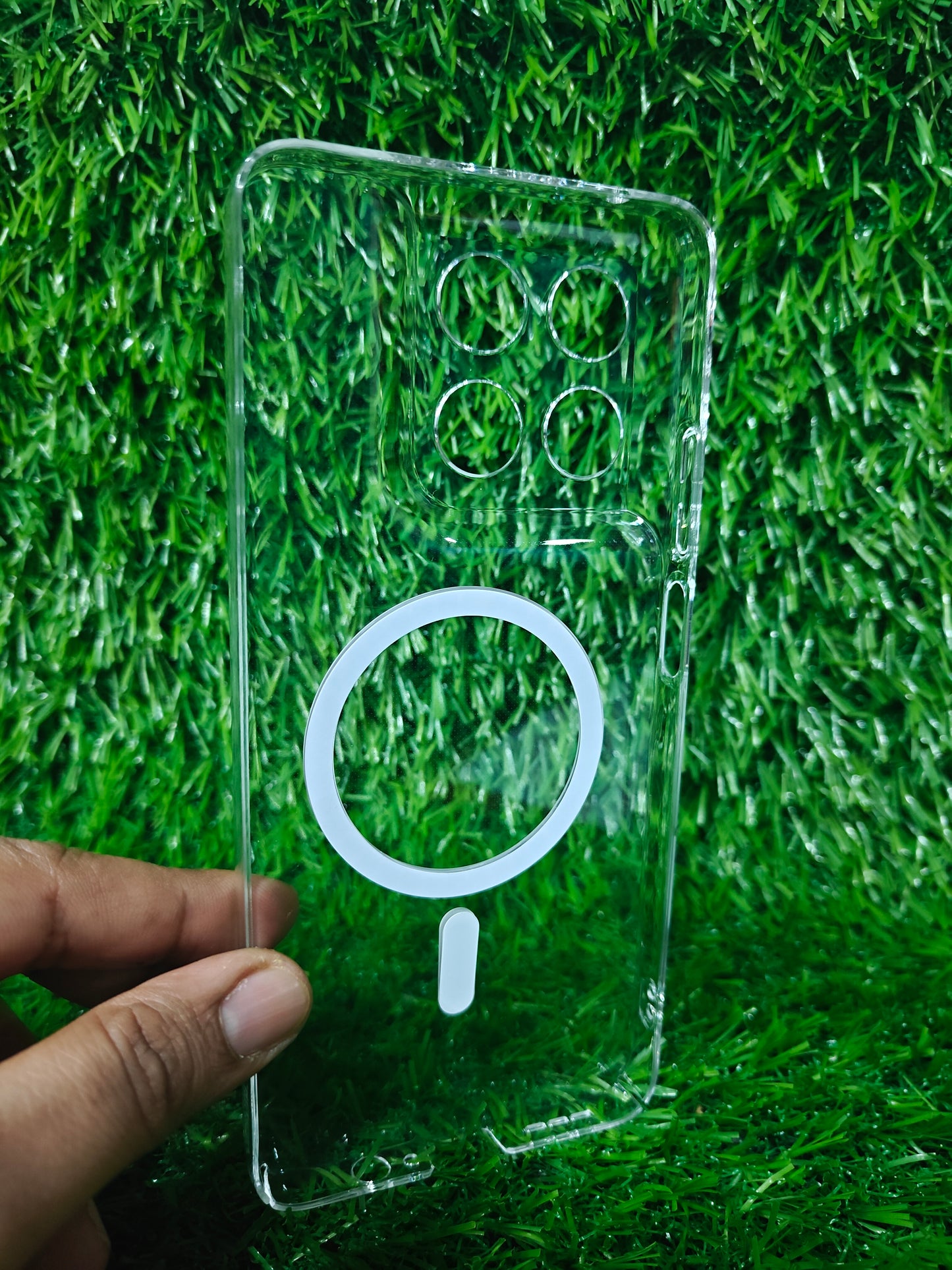 Motorola Moto G37 5G Anti Yellow Premium Quality Magsafe Crystal Clear Hard Plastic Back Cover Case