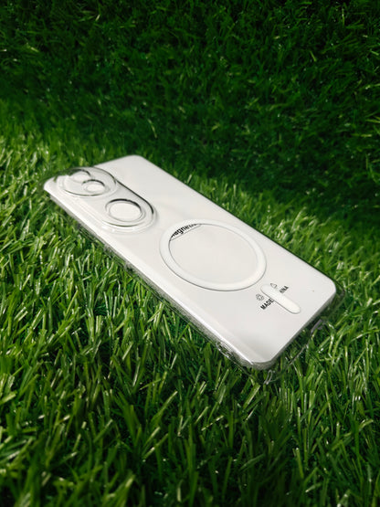 Vivo V50 / Vivo V50E / Vivo T4R / iQOO Z10R (5G) Anti Yellow Premium Quality Magsafe Crystal Clear Hard Plastic Back Cover Case