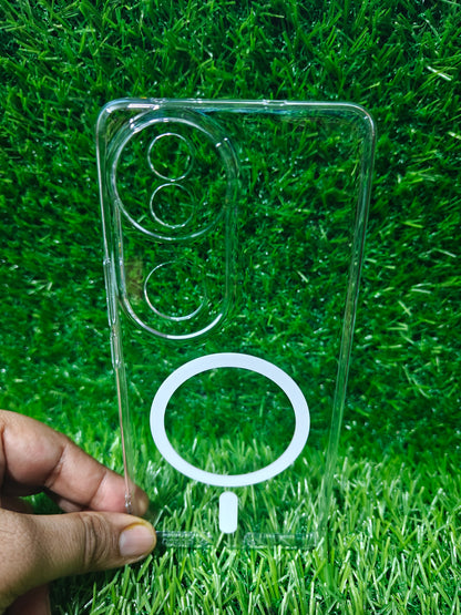 Vivo V50 / Vivo V50E / Vivo T4R / iQOO Z10R (5G) Anti Yellow Premium Quality Magsafe Crystal Clear Hard Plastic Back Cover Case