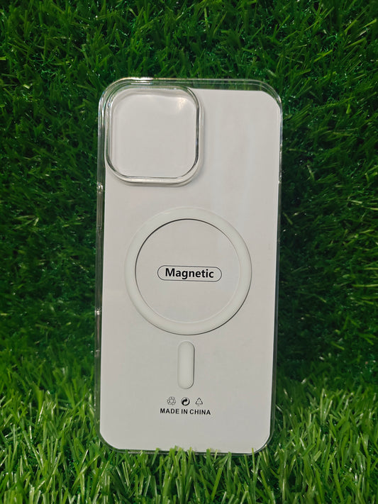Apple iPhone 16 Pro Max Anti Yellow Premium Quality Magsafe Crystal Clear Hard Plastic Back Cover Case