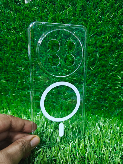 Realme 13 Pro / Realme 13 Pro Plus 5G Anti Yellow Premium Quality Magsafe Crystal Clear Hard Plastic Back Cover Case