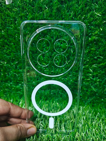 Realme 13 Pro / Realme 13 Pro Plus 5G Anti Yellow Premium Quality Magsafe Crystal Clear Hard Plastic Back Cover Case