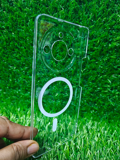 Realme 11 Pro / Realme 11 Pro Plus 5G Anti Yellow Premium Quality Magsafe Crystal Clear Hard Plastic Back Cover Case