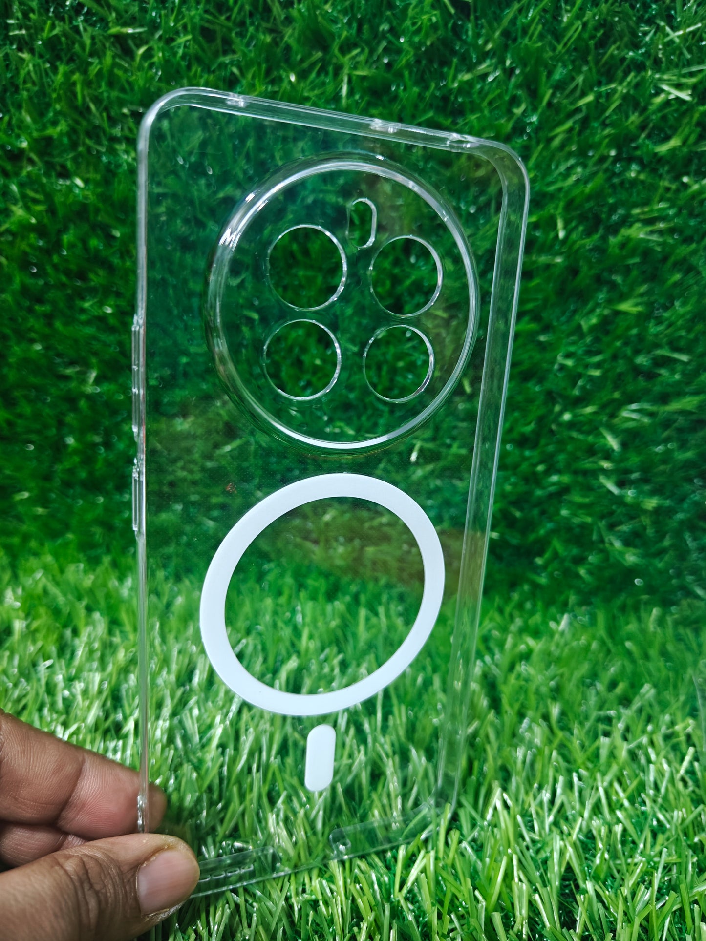 Realme 12 Plus 5G Anti Yellow Premium Quality Magsafe Crystal Clear Hard Plastic Back Cover Case