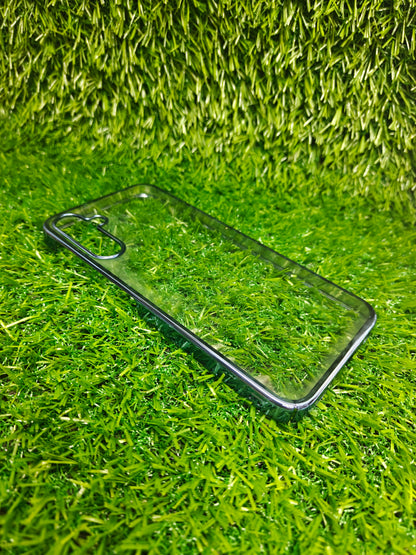 Anti Yellow With Side Chrome Samsung Galaxy A15 5G Premium Quality Hard Plastic Transparent Back Cover Case