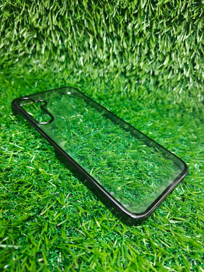 Anti Yellow With Side Chrome Samsung Galaxy A15 5G Premium Quality Hard Plastic Transparent Back Cover Case
