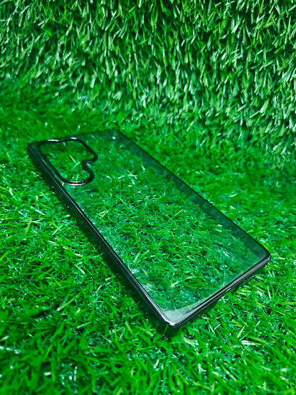 Anti Yellow With Side Chrome Samsung Galaxy S25 Ultra 5G Premium Quality Hard Plastic Transparent Back Cover Case