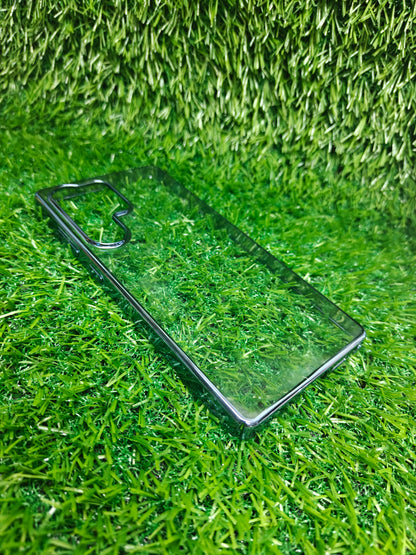 Anti Yellow With Side Chrome Samsung Galaxy S25 Ultra 5G Premium Quality Hard Plastic Transparent Back Cover Case
