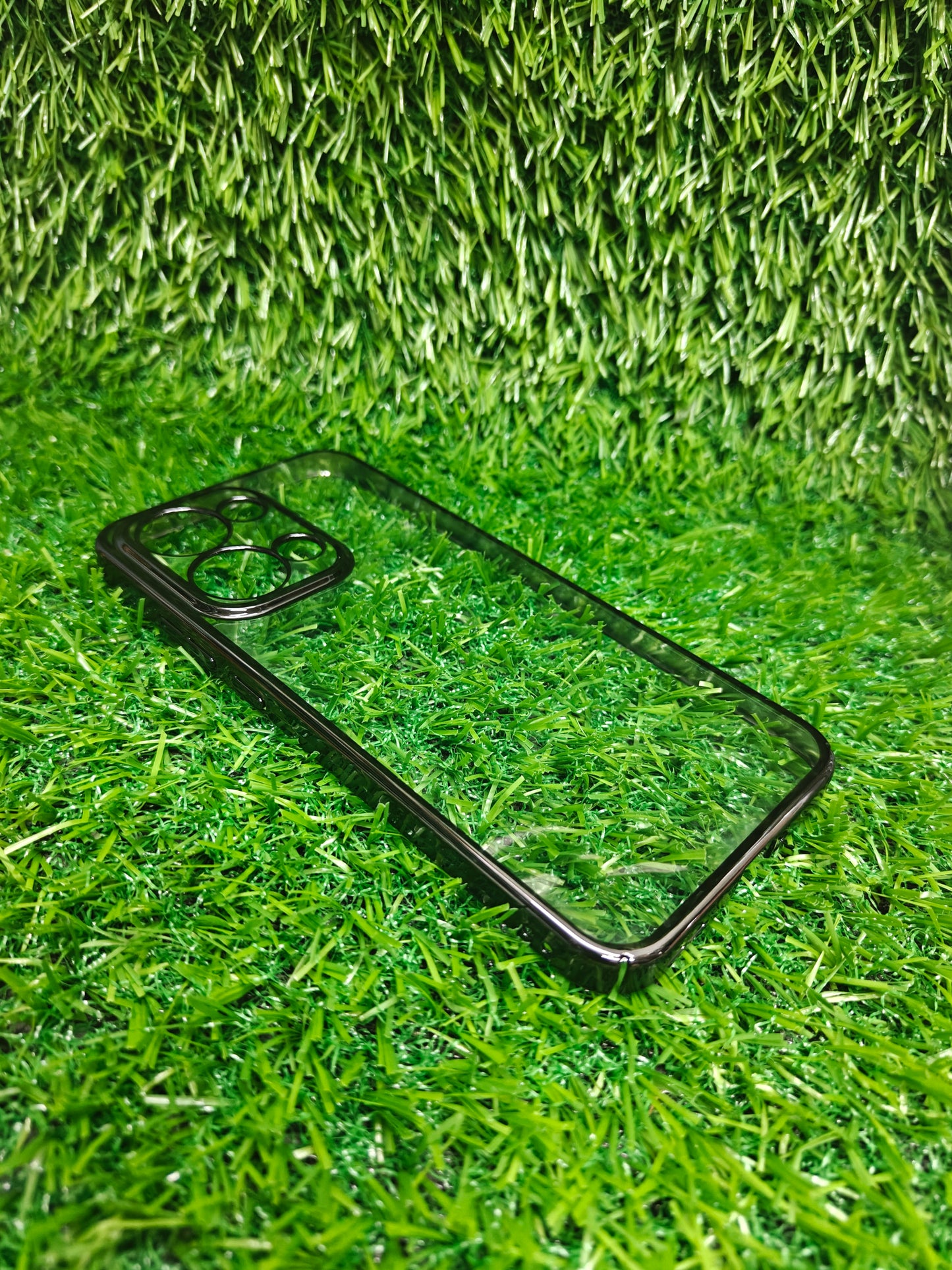 Anti Yellow With Side Chrome Oppo Reno 13 / Reno13 5G Premium Quality Hard Plastic Transparent Back Cover Case