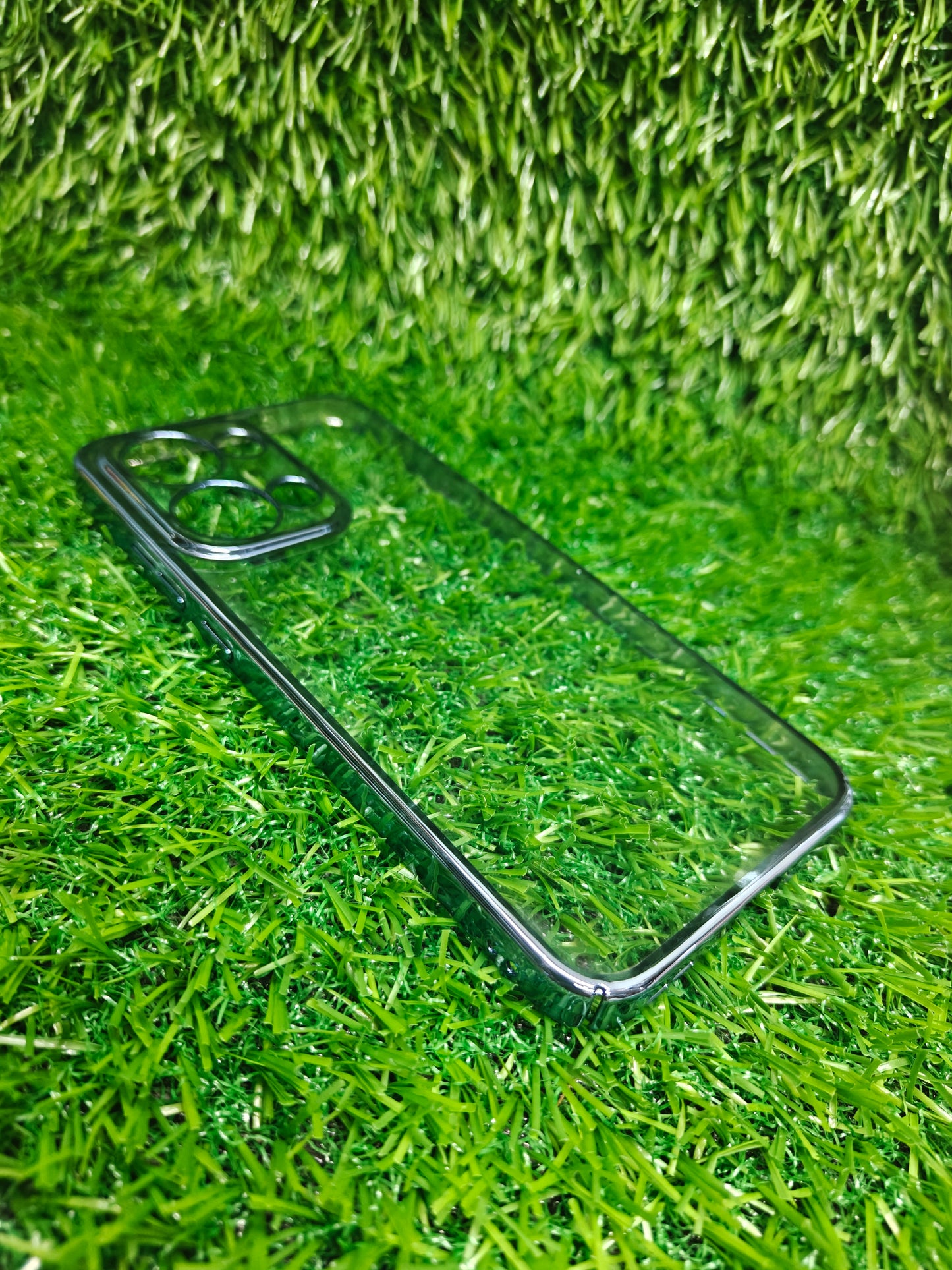 Anti Yellow With Side Chrome Oppo Reno 13 / Reno13 5G Premium Quality Hard Plastic Transparent Back Cover Case