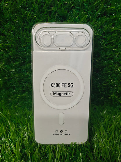 Vivo X300FE / X300 FE 5G Anti Yellow Premium Quality Magsafe Crystal Clear Hard Plastic Back Cover Case