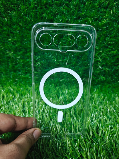 Vivo X300FE / X300 FE 5G Anti Yellow Premium Quality Magsafe Crystal Clear Hard Plastic Back Cover Case