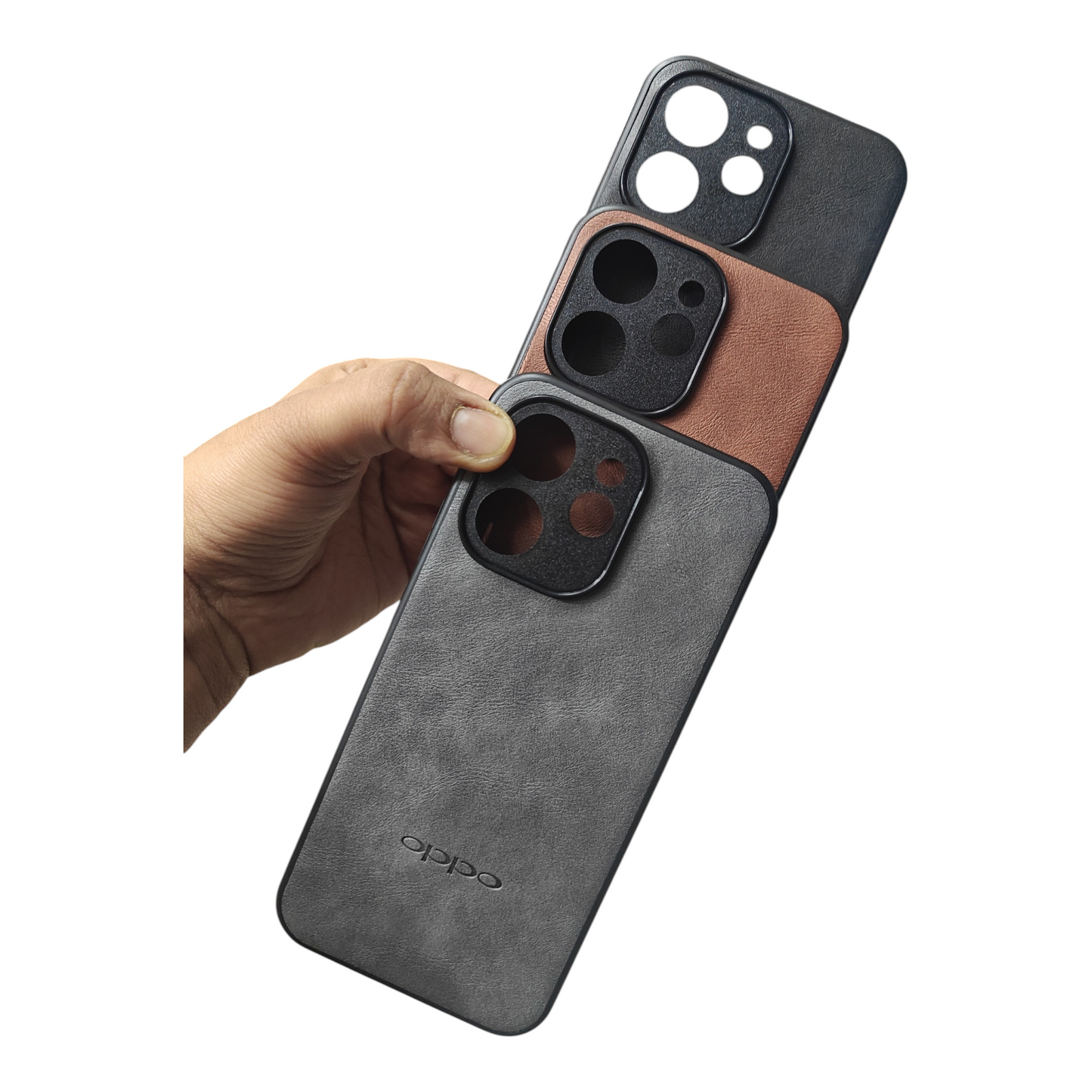 Oppo Reno 15 Pro 5G Luxury Leather ( Side Soft, Back Hard ) Premium Quality Back Cover Case