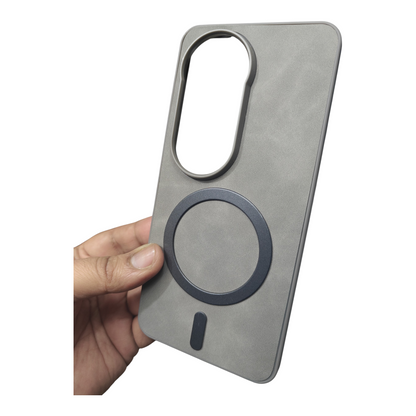 Vivo T4 Ultra (5G) Magsafe Premium Quality Leather ( Side Soft, Back Hard ) Back Cover Case - Royal Star