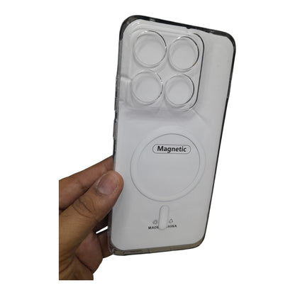 Motorola Moto Edge 70 Pro 5G Anti Yellow Premium Magsafe Crystal Clear Hard Plastic Back Cover Case