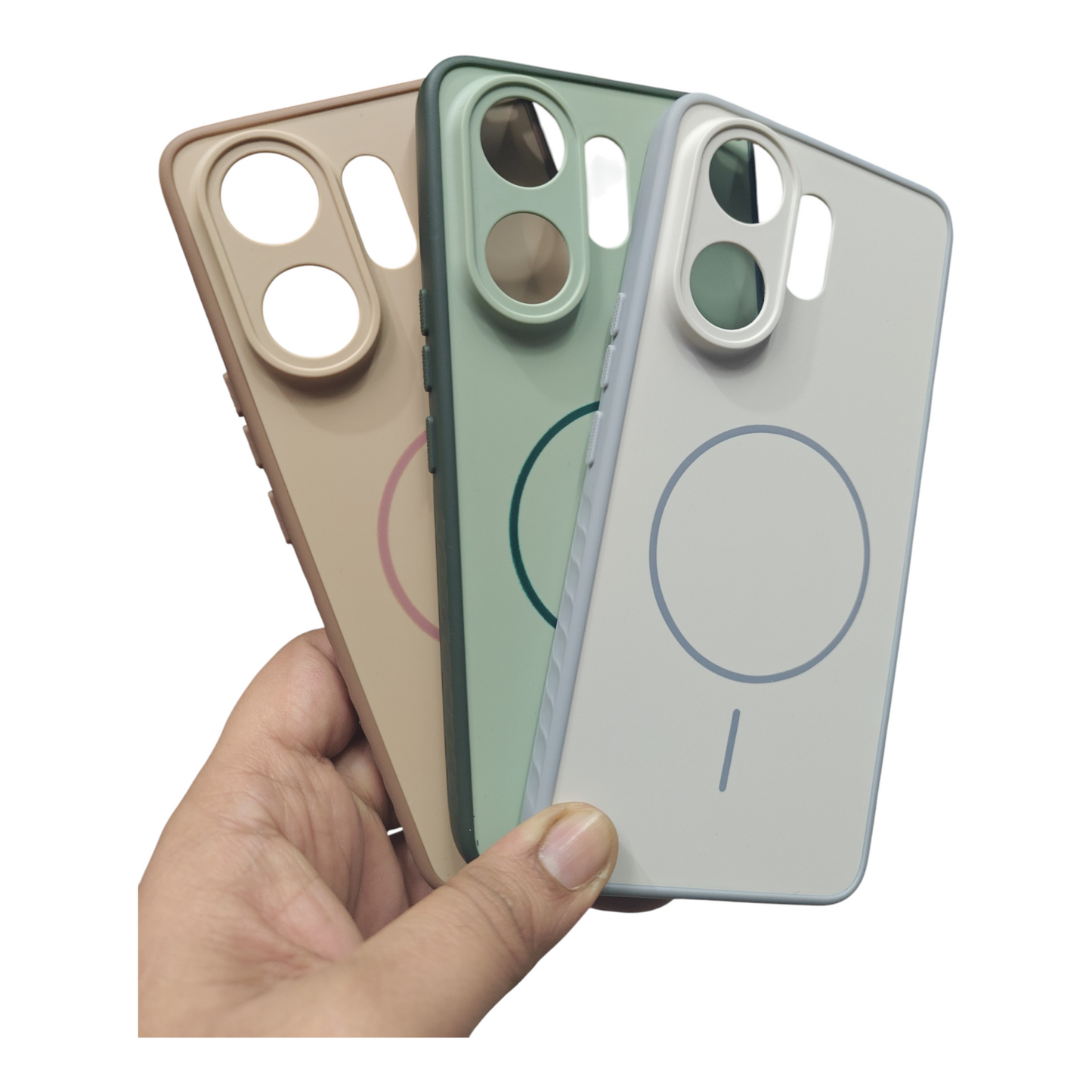 Vivo V60 5G / Vivo T4 Pro 5G / Vivo V60E 5G Premium Quality Grip Design ( Side Soft, Back Hard ) Back Cover Case ( No Magsafe, Only Design) - Royal Star