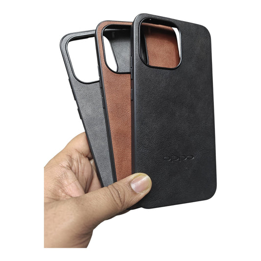 Oppo Reno 15C / Reno15C 5G Luxury Leather ( Side Soft, Back Hard ) Premium Quality Back Cover Case