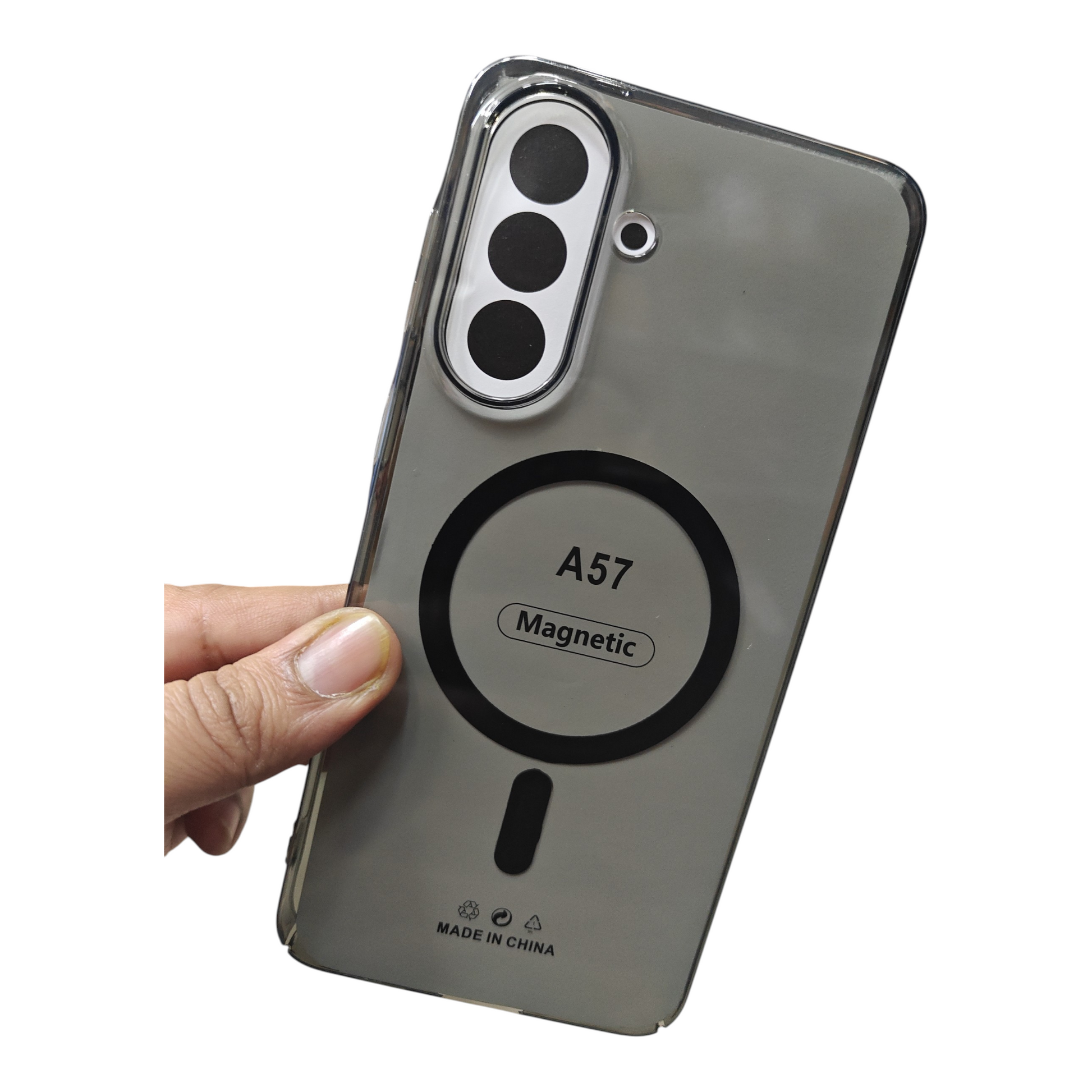 Samsung Galaxy A57 5G Anti Yellow Premium Quality Magsafe Crystal Clear Hard Plastic Back Cover Case - Royal Star