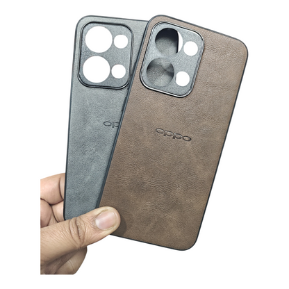 Oppo Reno 13 5G Luxury Leather ( Side Soft, Back Hard ) Back Cover Case - Royal Star
