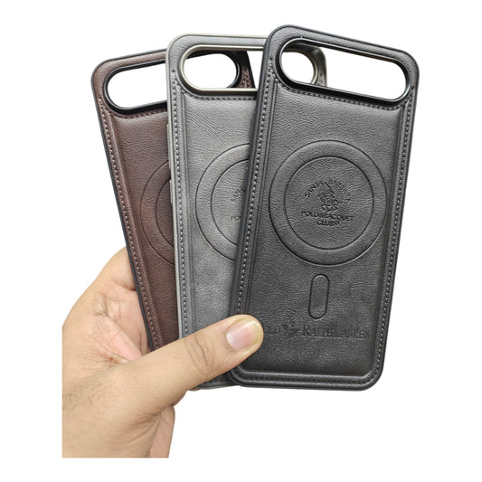 Tecno Pova Slim (5G) Magsafe Premium Quality Leather ( Side Soft, Back Hard ) Back Cover Case