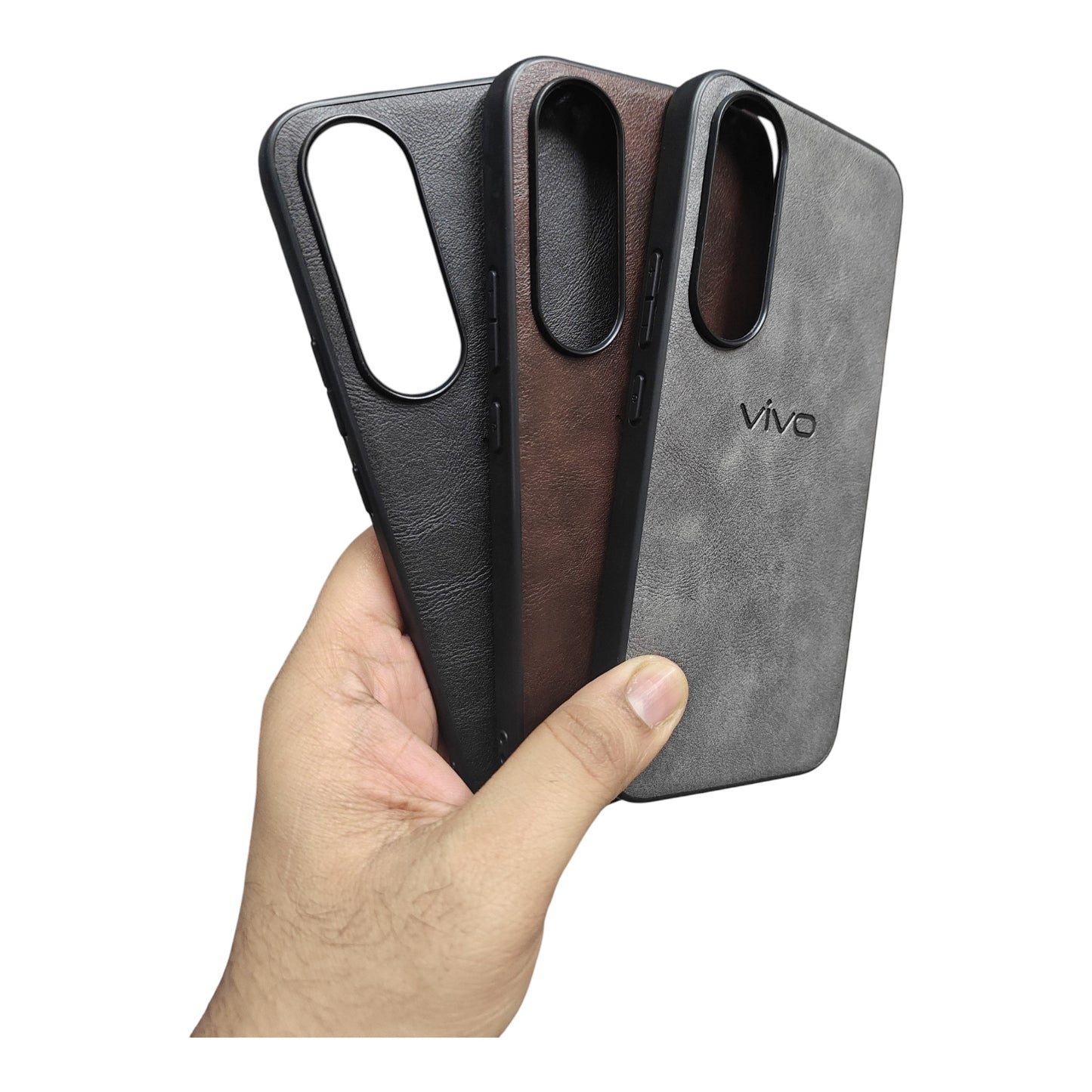 Vivo V70FE 5G / V70 FE 5G Luxury Leather ( Side Soft, Back Hard ) Premium Quality Back Cover Case