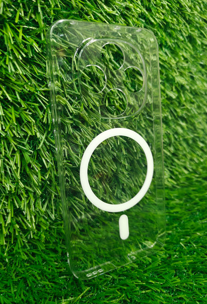 Oppo F31 Pro / Oppo A6 Pro 5G Anti Yellow Premium Quality Magsafe Crystal Clear Hard Plastic Back Cover Case