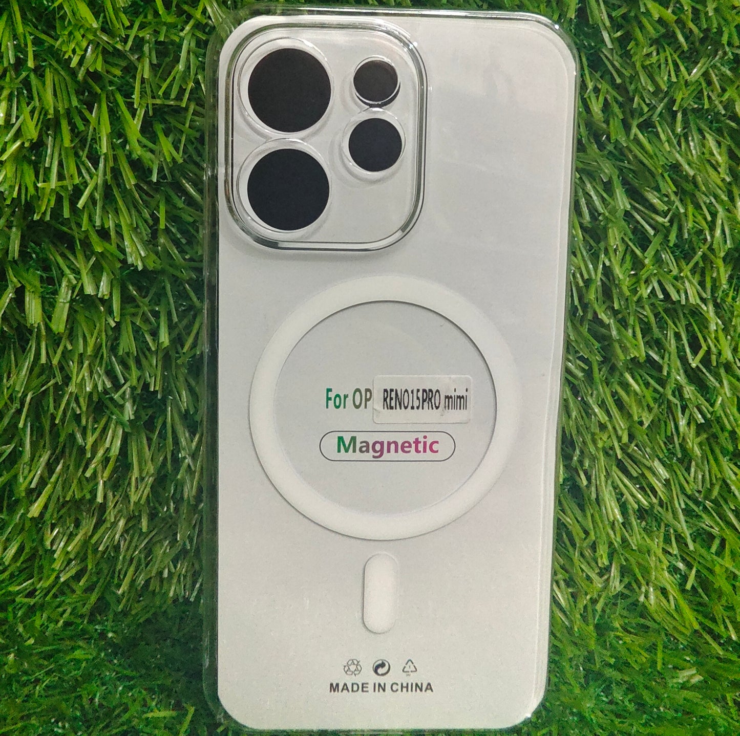 Oppo Reno 15 Pro Mini 5G Anti Yellow Premium Quality Magsafe Crystal Clear Hard Plastic Back Cover Case