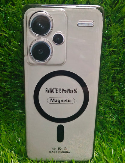 Xiaomi Redmi Note 13 Pro Plus 5G Anti Yellow Premium Quality Magsafe Crystal Clear Hard Plastic Back Cover Case - Royal Star