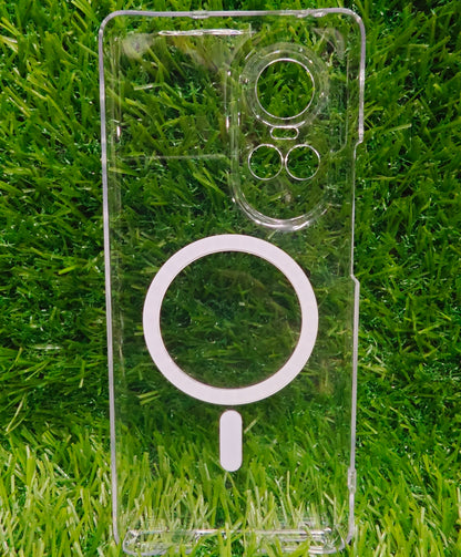 Oppo Reno 10 / Reno 10 Pro 5G Anti Yellow Premium Quality Magsafe Crystal Clear Hard Plastic Back Cover Case - Royal Star