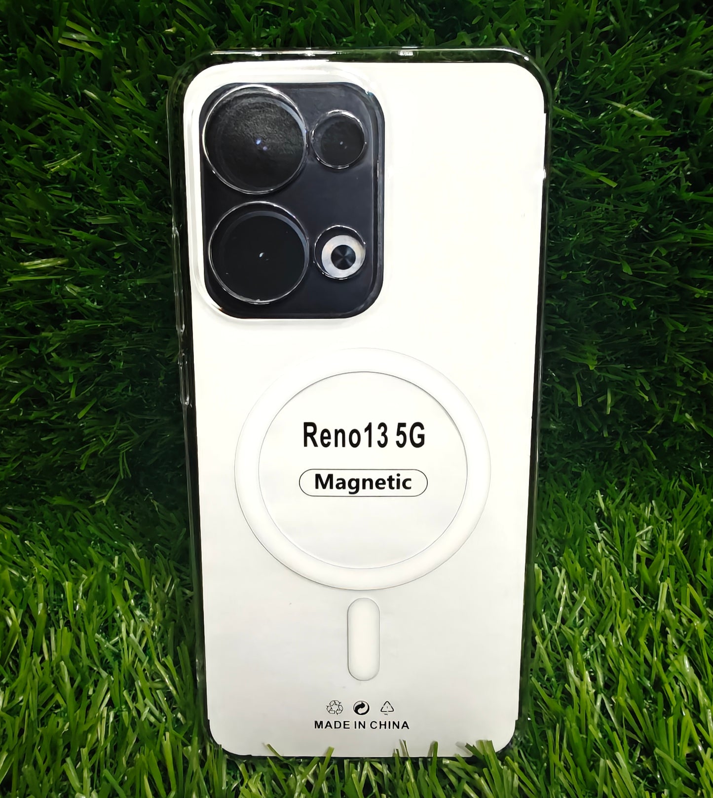 Oppo Reno 13 5G Anti Yellow Premium Quality Magsafe Crystal Clear Hard Plastic Back Cover Case - Royal Star