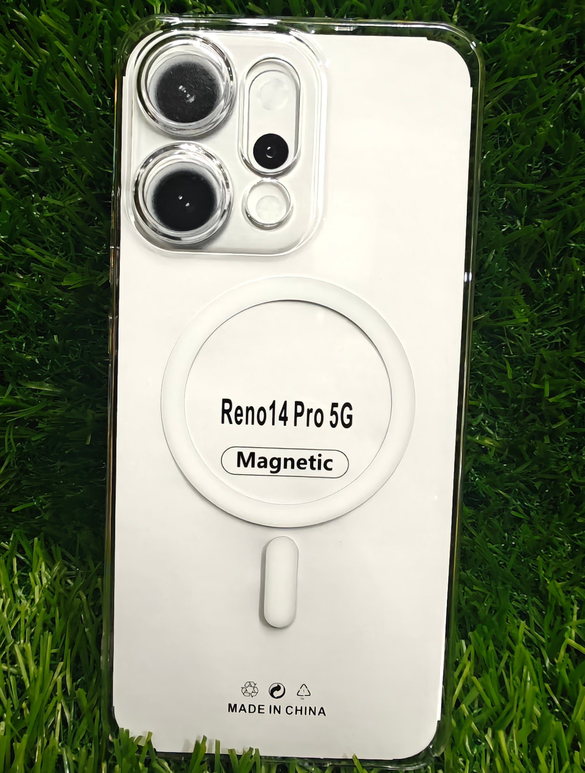 Oppo Reno 14 Pro 5G Anti Yellow Premium Quality Magsafe Crystal Clear Hard Plastic Back Cover Case - Royal Star