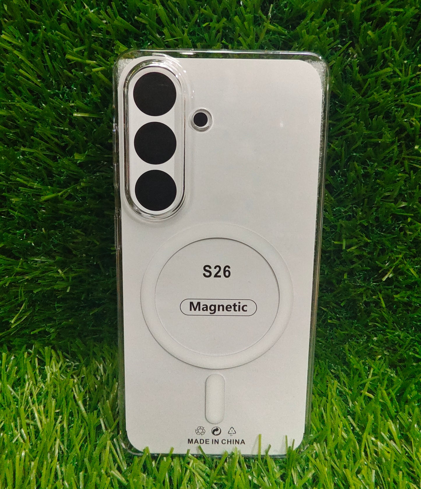 Samsung Galaxy S26 5G Anti Yellow Premium Quality Magsafe Crystal Clear Hard Plastic Back Cover Case - Royal Star