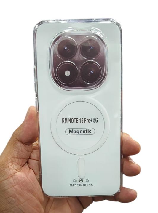 Xiaomi Redmi Note 15 Pro Plus 5G Anti Yellow Premium Quality Magsafe Crystal Clear Hard Plastic Back Cover Case